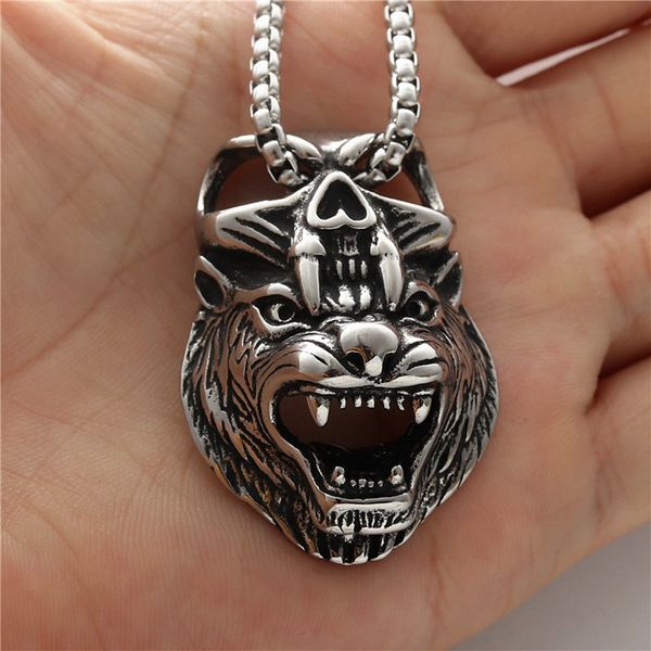 12pcs fashion dominant skull tiger head pendant necklace men's vintage personality unique design necklace jewelry, Silver
12pcs fashion dominant skull tiger head pendant necklace men's vintage personality unique design necklace jewelry, Silver