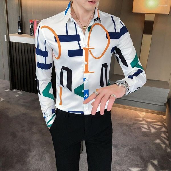 ins men's long-sleeved shirts boutique korean fashion printing casual shirts men's fashion clothing trend buttoned shirts, White;black
ins men's long-sleeved shirts boutique korean fashion printing casual shirts men's fashion clothing trend buttoned shirts, White;black