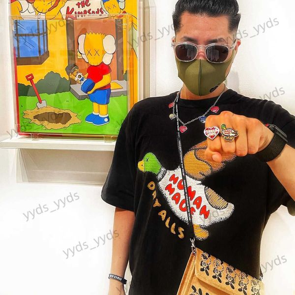 men's t-shirts human made short sleeve t-shirt men and women kaws loose duck summer couple street trend tee t230327, White;black
men's t-shirts human made short sleeve t-shirt men and women kaws loose duck summer couple street trend tee t230327, White;black