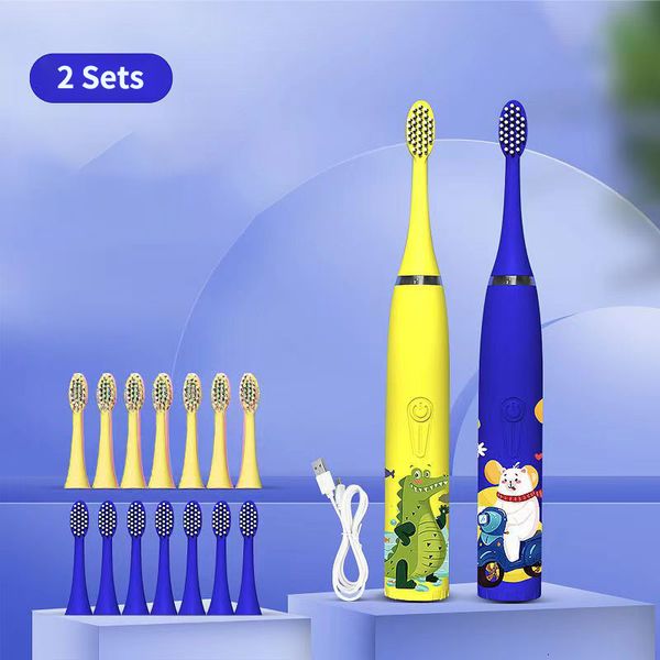 toothbrush electric toothbrush kids rechargeable usb sonic tooth brush smart timer 4 modes ipx6 waterproof cartoon pattern for children 2303
toothbrush electric toothbrush kids rechargeable usb sonic tooth brush smart timer 4 modes ipx6 waterproof cartoon pattern for children 2303