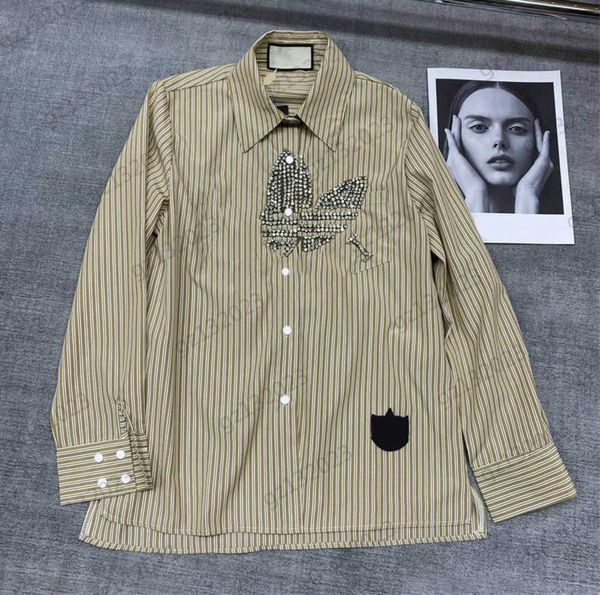 luxury blouses fashion brand broken diamond logo print pocket lapel shirts vertical print long sleeve slim casual joker blouses womens desig, White
luxury blouses fashion brand broken diamond logo print pocket lapel shirts vertical print long sleeve slim casual joker blouses womens desig, White