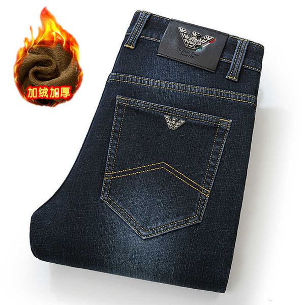 plush thickened winter jeans men's slim fit straight sleeve elastic warm long pants brand, Blue
plush thickened winter jeans men's slim fit straight sleeve elastic warm long pants brand, Blue