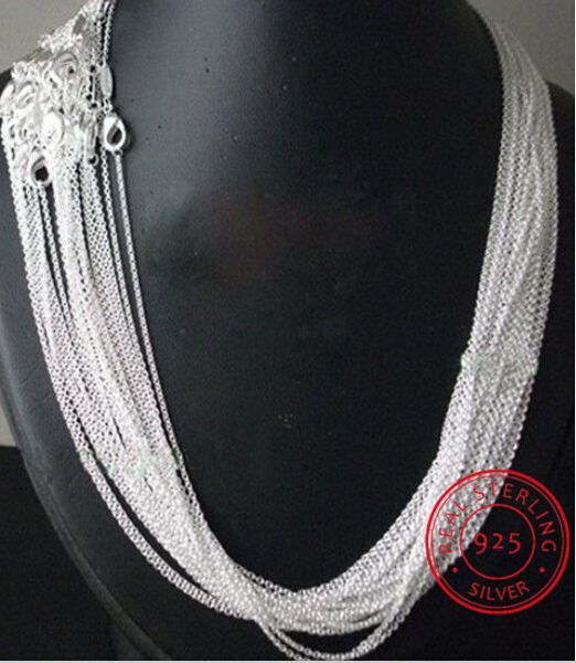 strands strings 10pcslot promotion wholesale 925 sterling silver necklace silver fine jewelry rolo chain 1mm necklace 16 18 20 22 24" 2, Black
strands strings 10pcslot promotion wholesale 925 sterling silver necklace silver fine jewelry rolo chain 1mm necklace 16 18 20 22 24" 2, Black