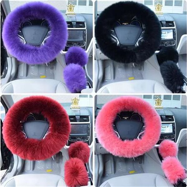 3pcs/set winter wool car steering wheel cover long australian wool heated fur steering wheel cover handbrake gear shifter cover
3pcs/set winter wool car steering wheel cover long australian wool heated fur steering wheel cover handbrake gear shifter cover