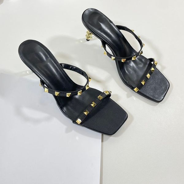 womens slippers with stiletto heel sandals heel height 7cm designer square toes luxurys slip on slides elegant ladies mule 100% leather summ, Black
womens slippers with stiletto heel sandals heel height 7cm designer square toes luxurys slip on slides elegant ladies mule 100% leather summ, Black