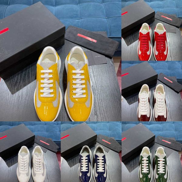 2023 designer leather sneakers casual shoes flat trainers patent black mesh lace-up men womens americas cup outdoor sneaker runner eur 38-47
2023 designer leather sneakers casual shoes flat trainers patent black mesh lace-up men womens americas cup outdoor sneaker runner eur 38-47
