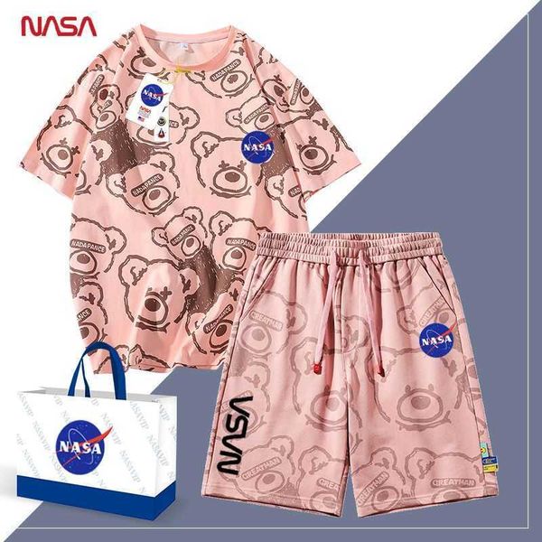 yiciya na-sa brand men and women's short sets summer fashion letter print casual t-shirt shorts two piece set short sleeve shorts suits, Gray
yiciya na-sa brand men and women's short sets summer fashion letter print casual t-shirt shorts two piece set short sleeve shorts suits, Gray