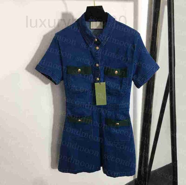 casual dresses designer short sleeve dress women denim lapel neck fashion clothing spring summer clothes tsjv, Black;gray
casual dresses designer short sleeve dress women denim lapel neck fashion clothing spring summer clothes tsjv, Black;gray