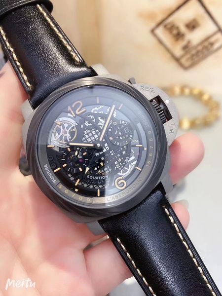 men automatic mechanical titanium watch brown black leather tourbillion, Slivery;brown
men automatic mechanical titanium watch brown black leather tourbillion, Slivery;brown