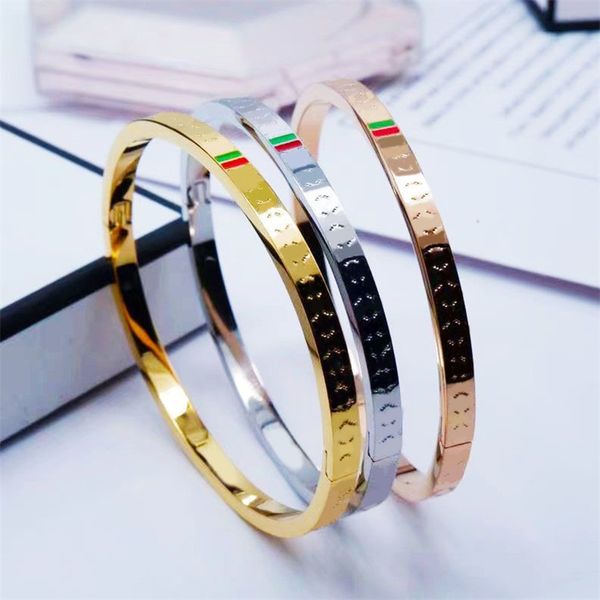 modern designer bracelet homme red green stripes double letter engraving silver color bangles for women cjeweler mens bracelets luxury jewel, Black
modern designer bracelet homme red green stripes double letter engraving silver color bangles for women cjeweler mens bracelets luxury jewel, Black