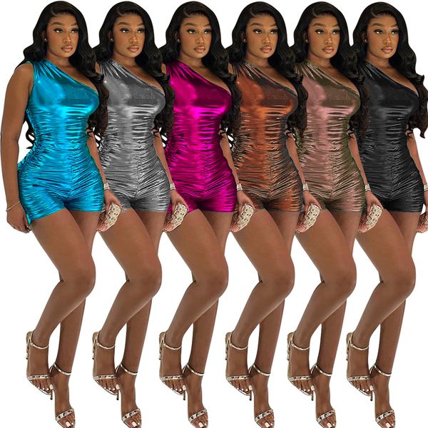 2023 designer summer rompers women sleeveless inclined shoulder jumpsuits fashion solid bright one shoulder playsuits one piece overalls who, Black;white
2023 designer summer rompers women sleeveless inclined shoulder jumpsuits fashion solid bright one shoulder playsuits one piece overalls who, Black;white