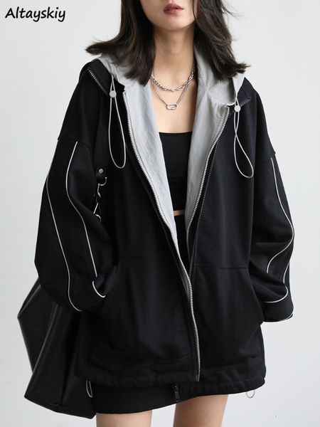 womens hoodies sweatshirt black fake two piece clothes korean y2k baggy streetwear cool l4xl designer sweet ins casual chic 230327
womens hoodies sweatshirt black fake two piece clothes korean y2k baggy streetwear cool l4xl designer sweet ins casual chic 230327