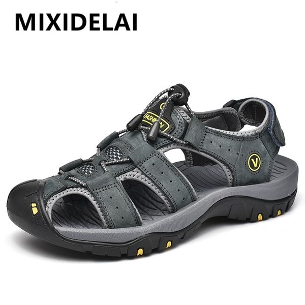 sandals mixidelai genuine leather men shoes summer large size s fashion slippers big 38 47 230325, Black
sandals mixidelai genuine leather men shoes summer large size s fashion slippers big 38 47 230325, Black