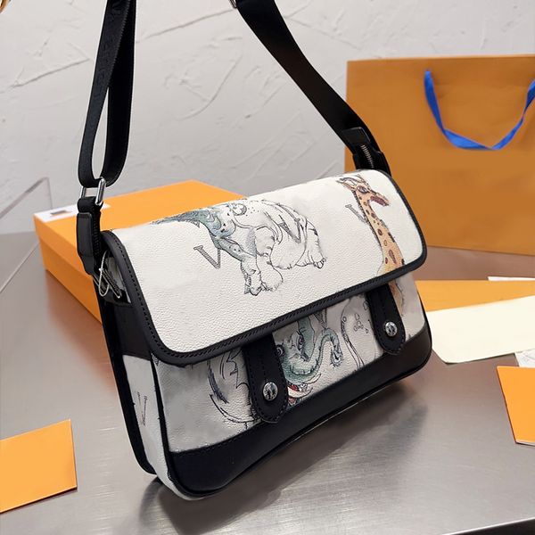 

New Fashion Designer Bag Men Women Plain Tote Bag Letter Two-tone Handbags Pu Versatile Shoulder Bags Hard Flap Single None Small Totes Sac, White
