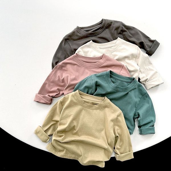 t-shirts 5 color spring undershirt girls loose fashion simple pullover shirt children boys cotton versatile long sleeves t-shirt 230327, Blue
t-shirts 5 color spring undershirt girls loose fashion simple pullover shirt children boys cotton versatile long sleeves t-shirt 230327, Blue