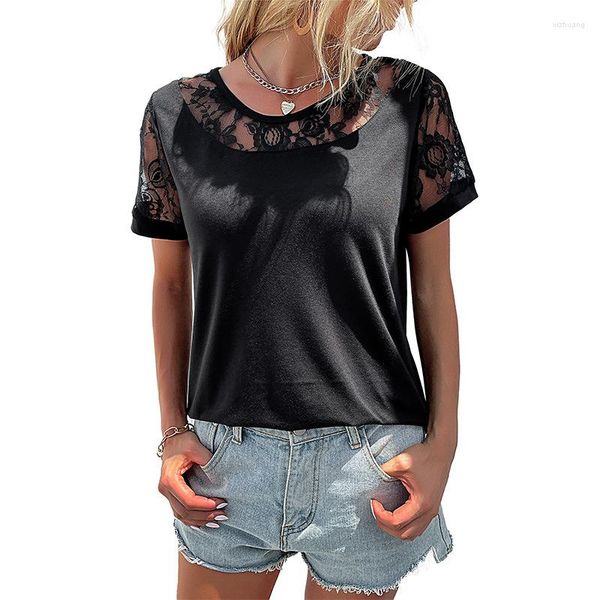 women's blouses european and american fashion wome summer black short-sleeved ladies women blouse, White
women's blouses european and american fashion wome summer black short-sleeved ladies women blouse, White