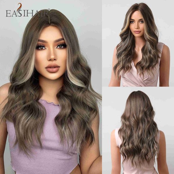 synthetic wigs easihair long wavy brown synthetic wigs middle part for women blonde highlighted natural hair heat resistant cosplay 230227, Black
synthetic wigs easihair long wavy brown synthetic wigs middle part for women blonde highlighted natural hair heat resistant cosplay 230227, Black