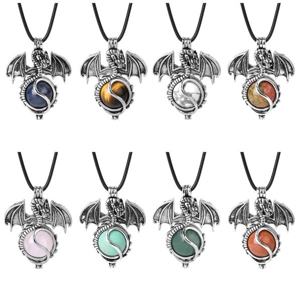 16mm natural stone healing crystal pendant silver copper wing dragon pendant fashion jewelry necklace
16mm natural stone healing crystal pendant silver copper wing dragon pendant fashion jewelry necklace