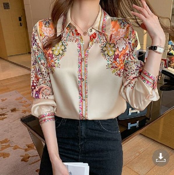 fashion flower print ladies shirts elegant women's blouses spring autumn long sleeve shirts blusas mujer, White
fashion flower print ladies shirts elegant women's blouses spring autumn long sleeve shirts blusas mujer, White