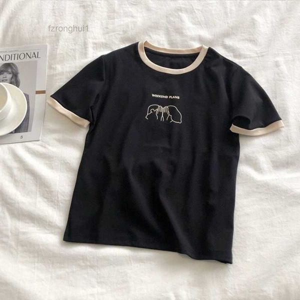 women's t-shirt inserted color slim fit short sleeve 2023 summer new bottom shirt student casual korean wear 2 rfte, White
women's t-shirt inserted color slim fit short sleeve 2023 summer new bottom shirt student casual korean wear 2 rfte, White