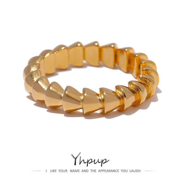 band rings yhpup stainless steel golden geometric finger ring jewelry for women minimalist metal texture charm accessories party gift g23032, Silver
band rings yhpup stainless steel golden geometric finger ring jewelry for women minimalist metal texture charm accessories party gift g23032, Silver