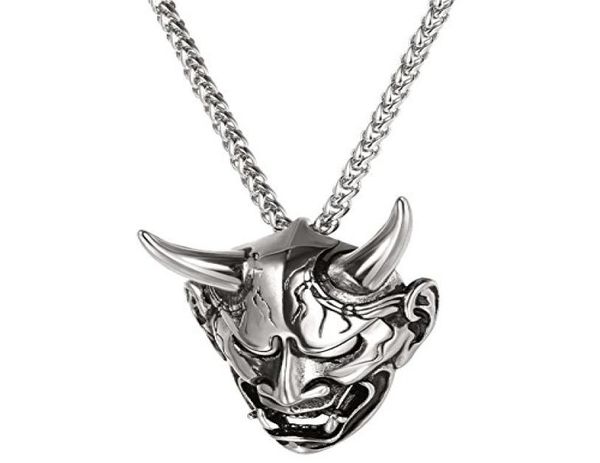 men039s gothic punk style jewelry stainless steel silver black devil horn skull pendant necklace amuletprotectiondecoration3942281
men039s gothic punk style jewelry stainless steel silver black devil horn skull pendant necklace amuletprotectiondecoration3942281
