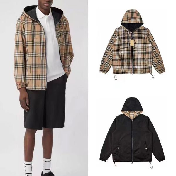 mens jacket brand designer premium temperament plaid hooded sweater wear sun protection clothing on both sides men's and womens sportsw, Black;brown
mens jacket brand designer premium temperament plaid hooded sweater wear sun protection clothing on both sides men's and womens sportsw, Black;brown