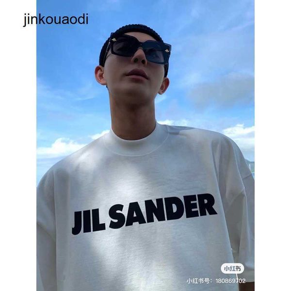 jier sanders t shirt 23 spring and summer new leisure fashion simple letter printing loose slim men women same style couple, White
jier sanders t shirt 23 spring and summer new leisure fashion simple letter printing loose slim men women same style couple, White