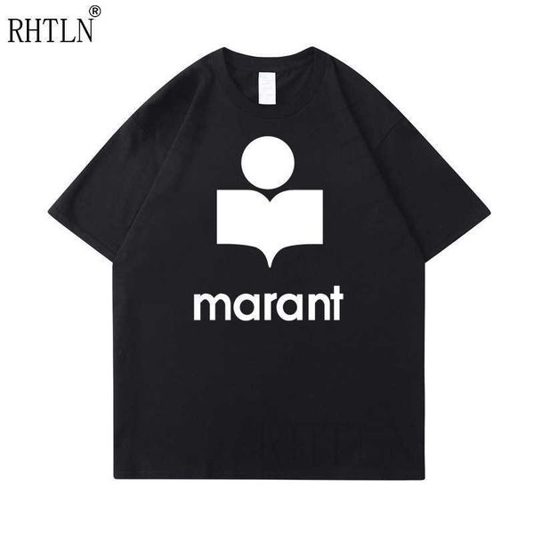 marant fashion brand bf short sleeve printed cotton t-shirt men's and women's loose harajuku couple fashion, White;black
marant fashion brand bf short sleeve printed cotton t-shirt men's and women's loose harajuku couple fashion, White;black
