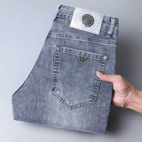 options for various 2023 spring jeans men's korean slim fit elastic feet pants european fashion brand light luxury, Blue
options for various 2023 spring jeans men's korean slim fit elastic feet pants european fashion brand light luxury, Blue