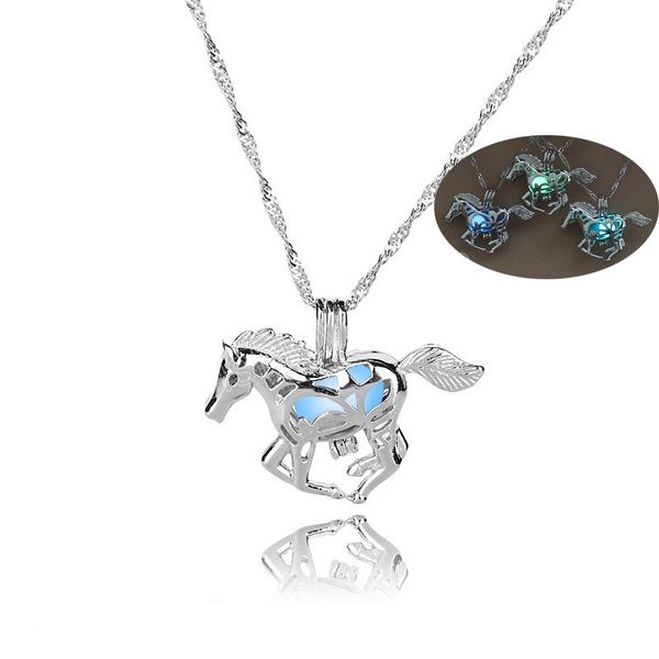 glow in the dark animal horse necklace luminous hollow pearl pendant necklaces for women fashion jewelry, Silver
glow in the dark animal horse necklace luminous hollow pearl pendant necklaces for women fashion jewelry, Silver