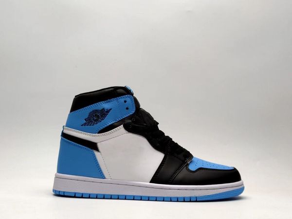 with box 1 high unc toe basketball shoes men women university blue black white 1s sneaker
with box 1 high unc toe basketball shoes men women university blue black white 1s sneaker
