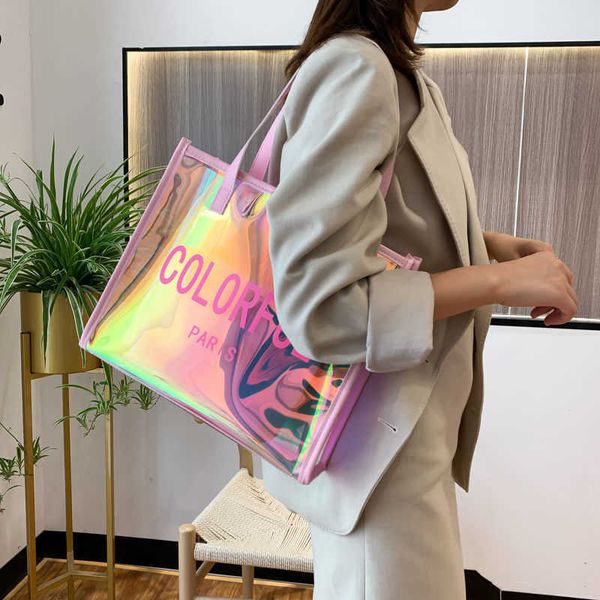 beach bags laser waterproof transparent mother women s large capacity handbag single shoulder pvc 230327
beach bags laser waterproof transparent mother women s large capacity handbag single shoulder pvc 230327