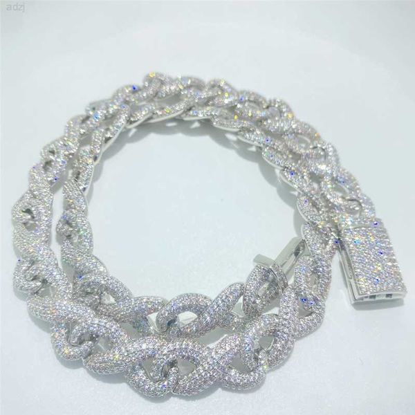 luxury moissanite jewelry infinity cuban necklace buss down 12mm vvs moissanite cuban link chain s925 gold plated cuban chain, Silver
luxury moissanite jewelry infinity cuban necklace buss down 12mm vvs moissanite cuban link chain s925 gold plated cuban chain, Silver