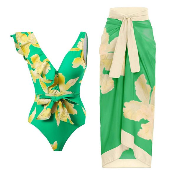 2023 new one piece swimsuit womens european and american vintage ruffled swimsuit bikini chiffon beach skirt suit
2023 new one piece swimsuit womens european and american vintage ruffled swimsuit bikini chiffon beach skirt suit
