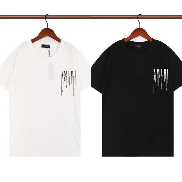 designer fashion maker fashion brand flowing color letter mairi printed short sleeve cotton tshirt men's and women's versatile hip, White
designer fashion maker fashion brand flowing color letter mairi printed short sleeve cotton tshirt men's and women's versatile hip, White