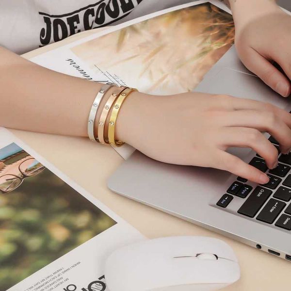 designer jewelry love bracelet fashion classic couple girlfriends bracelet rose gold diamond zircon titanium steel ins minority fade, Black
designer jewelry love bracelet fashion classic couple girlfriends bracelet rose gold diamond zircon titanium steel ins minority fade, Black