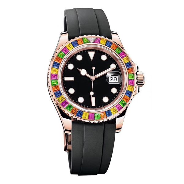 casual watches original automatic movements rubber strap first quality sapphire mirror men-watch colorful diamond decoration watchcase, Slivery;brown
casual watches original automatic movements rubber strap first quality sapphire mirror men-watch colorful diamond decoration watchcase, Slivery;brown