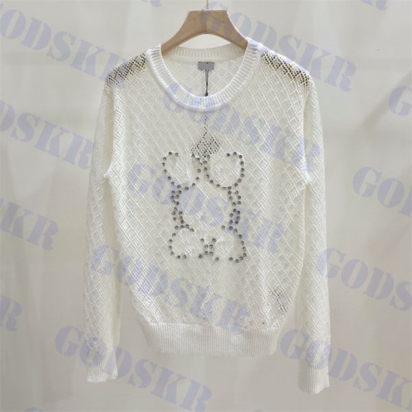 hollow beads t shirt sweatshirt knitted long sleeve tees spring summer white sweater
hollow beads t shirt sweatshirt knitted long sleeve tees spring summer white sweater
