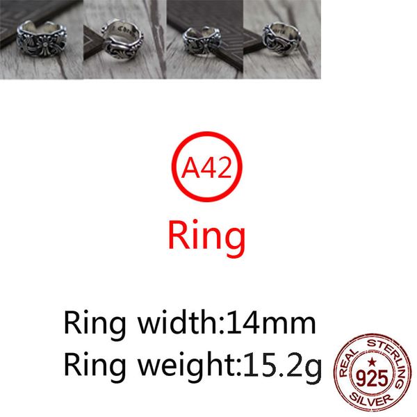 a42 s925 sterling silver ring fashion retro personality cross flower letter versatile punk style jewelry gift for lover
a42 s925 sterling silver ring fashion retro personality cross flower letter versatile punk style jewelry gift for lover