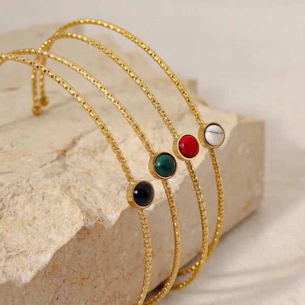 charm bracelets bangle ins net red circular natural stone wire loose titanium steel without fading c-shaped opening simple and versatile bra, Golden;silver
charm bracelets bangle ins net red circular natural stone wire loose titanium steel without fading c-shaped opening simple and versatile bra, Golden;silver