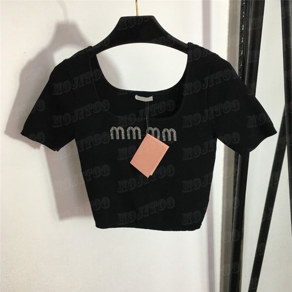 letter rhinestone knits t shirts for women short sleeve knitting hoodie fashion slim tank, Black
letter rhinestone knits t shirts for women short sleeve knitting hoodie fashion slim tank, Black
