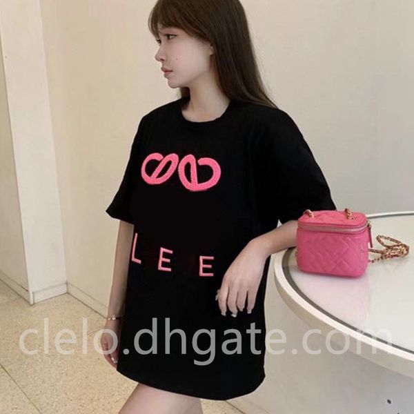 fashion embroidery women's t-shirt with logo letter round neck short sleeve black and white sml
fashion embroidery women's t-shirt with logo letter round neck short sleeve black and white sml