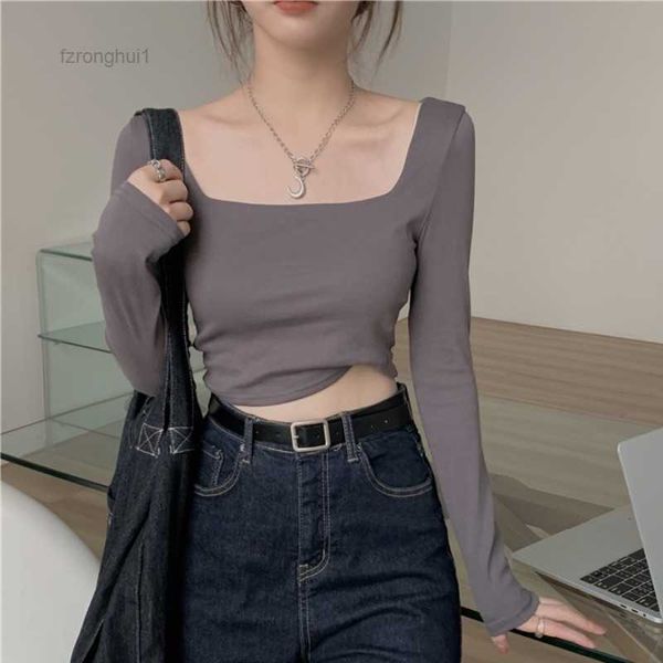women's t-shirt early autumn spicy girls square neck short 2022 new slim fit underlay long sleeve women 6rth, White
women's t-shirt early autumn spicy girls square neck short 2022 new slim fit underlay long sleeve women 6rth, White