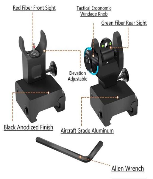 fiber optics flip iron sight front rear sights back up sight tactical fit picatinny weaver railcx9087257
fiber optics flip iron sight front rear sights back up sight tactical fit picatinny weaver railcx9087257