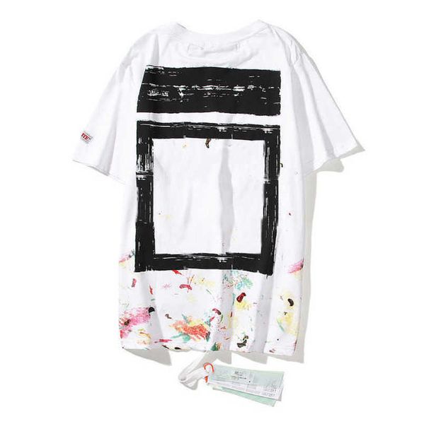 offs luxury summer mens t shirt religious oil paint women brand t-shirts back arrow x tshirt hip hop loose tees t-shirt short sleeve couple, White;black 
offs luxury summer mens t shirt religious oil paint women brand t-shirts back arrow x tshirt hip hop loose tees t-shirt short sleeve couple, White;black