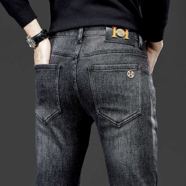 on large focus brand high-end dark gray jeans men's elastic slim fitting young pants thick goods, Blue
on large focus brand high-end dark gray jeans men's elastic slim fitting young pants thick goods, Blue