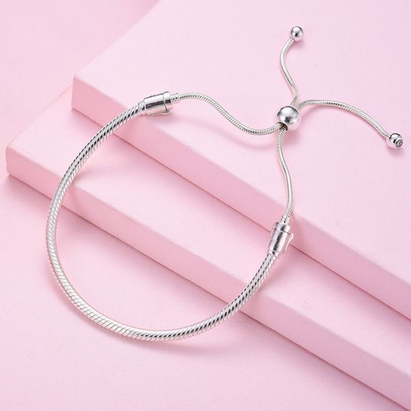 925 sterling silver sliding charm bracelet with clear cz bracelet fit pandora charms adjustable bracelet suitable for any size wrist, Golden;silver
925 sterling silver sliding charm bracelet with clear cz bracelet fit pandora charms adjustable bracelet suitable for any size wrist, Golden;silver