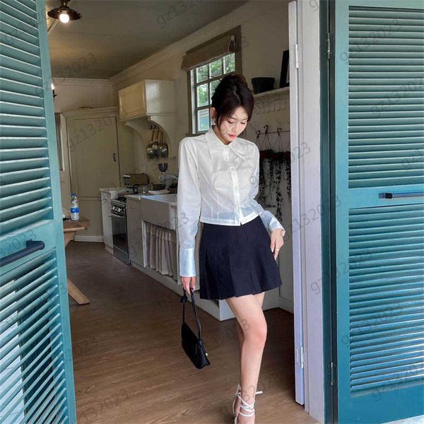 fashion blouses brand letter logo embroidery lapel short style shirts simple silhouette design long sleeve slim blouses shirts for women tre, White
fashion blouses brand letter logo embroidery lapel short style shirts simple silhouette design long sleeve slim blouses shirts for women tre, White