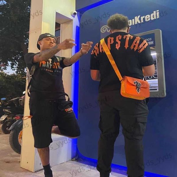men's t-shirts trapstar rainbow scarf embroidery high street casual cotton crew neck short sleeve t-shirt shorts capris set summer fash, White;black
men's t-shirts trapstar rainbow scarf embroidery high street casual cotton crew neck short sleeve t-shirt shorts capris set summer fash, White;black